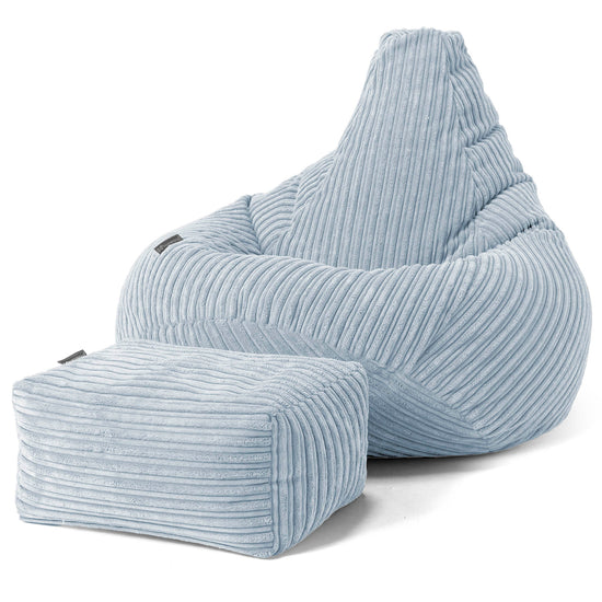 Kinder Gaming Sitzsack 6-14 Jahre - Cord Baby Blau 02