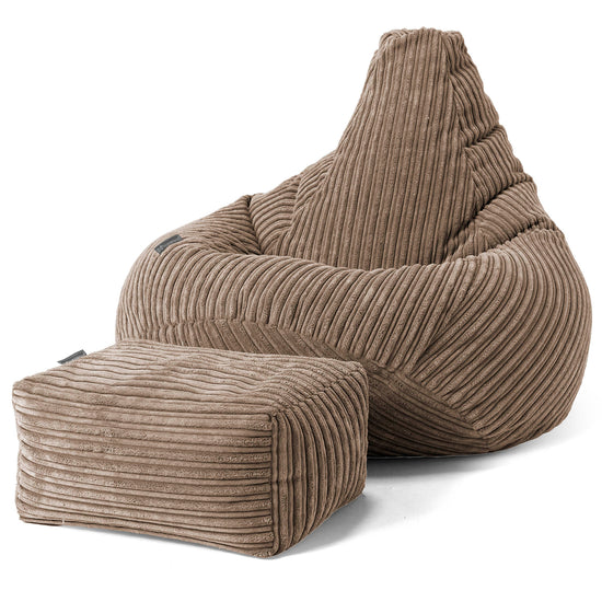Kinder Gaming Sitzsack 6-14 Jahre - Cord Mocca 02