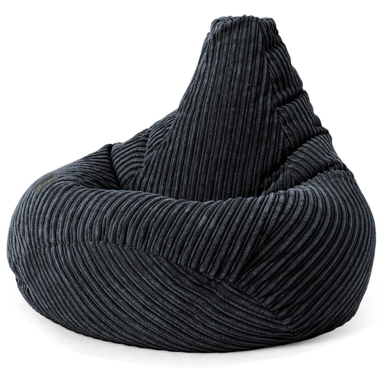 Kinder Gaming Sitzsack 6-14 Jahre - Cord Schwarz 03