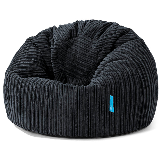 Klassicher Kindersessel Sitzsack 1-5 jahren - Cord Schwarz_01