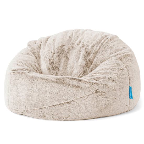 Klassicher Kindersessel Sitzsack 1-5 jahren - Kaninchen Kunstfell Goldbraun 01