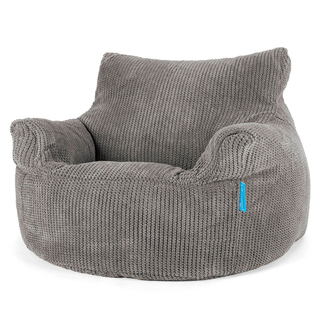 Kindersessel Sitzsack 3-8 jahren - Pom-Pom Anthrazit 01