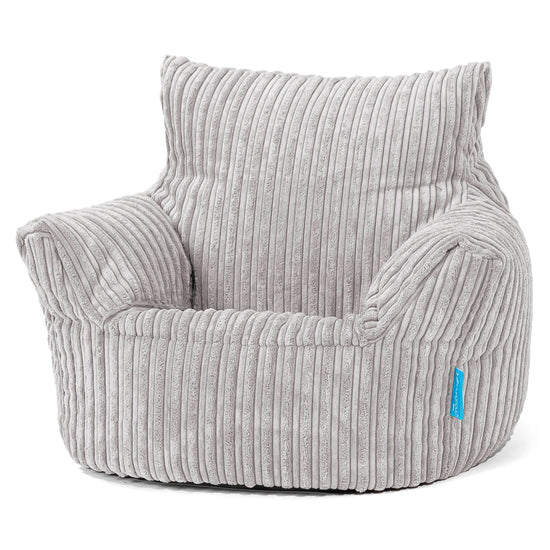 Klein Kindersessel Sitzsack 1-3 jahren - Cord Silber_01