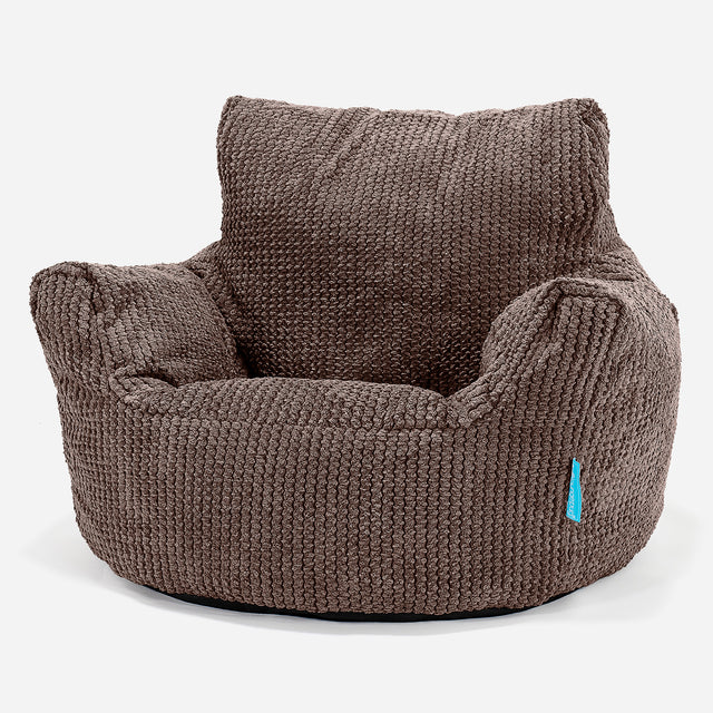 Klein Kindersessel Sitzsack 1-3 jahren - Pom-Pom Schoko 01