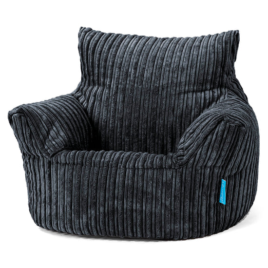 Klein Kindersessel Sitzsack 1-3 jahren - Cord Schwarz_01