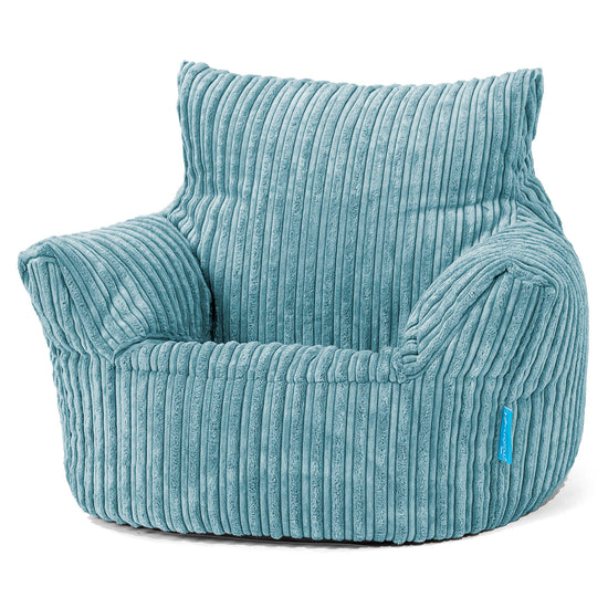 Klein Kindersessel Sitzsack 1-3 jahren - Cord Türkis_01