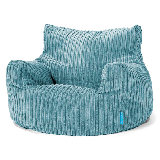 Kindersessel Sitzsack 3-8 jahren - Cord Türkis 01
