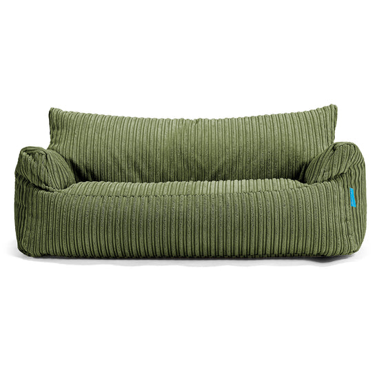 Josephine Sitzsack Sofa für Kinder 1-5 Jahre - Cord Nadelwaldgrün_01