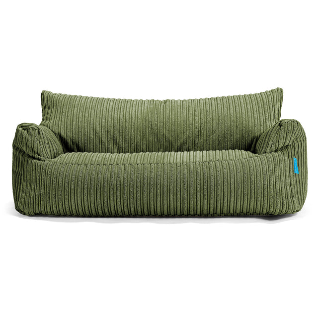 Josephine Sitzsack Sofa für Kinder 1-5 Jahre - Cord Nadelwaldgrün_01