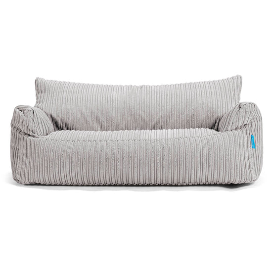 Josephine Sitzsack Sofa für Kinder 1-5 Jahre - Cord Silber_01