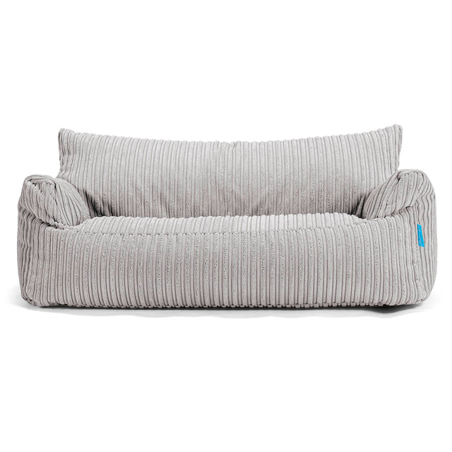 Josephine Sitzsack Sofa für Kinder 1-5 Jahre - Cord Silber_01