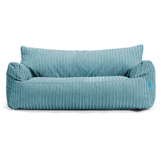 Josephine Sitzsack Sofa für Kinder 1-5 Jahre - Cord Türkis_01