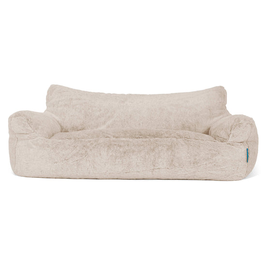 Josephine Sitzsack Sofa für Kinder 1-5 Jahre - Kaninchen Kunstfell Goldbraun 01