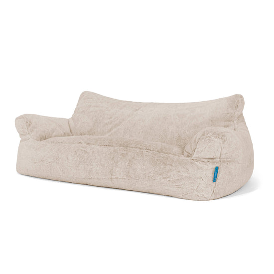 Josephine Sitzsack Sofa für Kinder 1-5 Jahre - Kaninchen Kunstfell Goldbraun 02