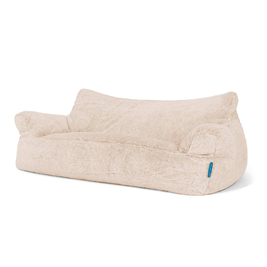 Josephine Sitzsack Sofa für Kinder 1-5 Jahre - Kaninchen Kunstfell Weiß 02