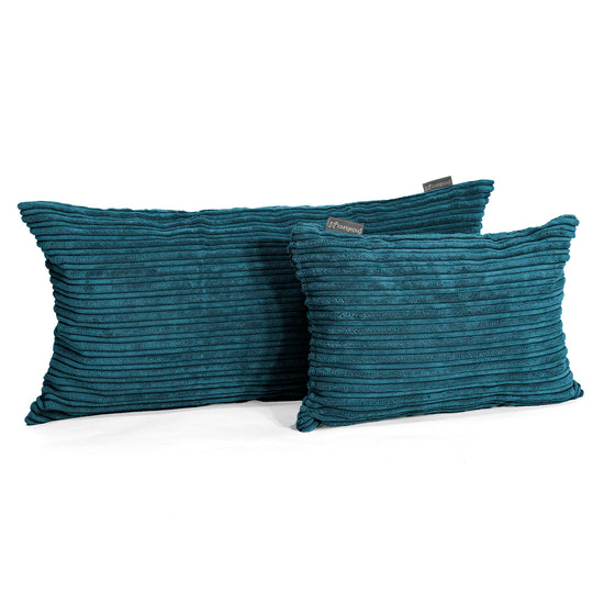Kissen 35 x 50cm - Cord Blaugrün 03