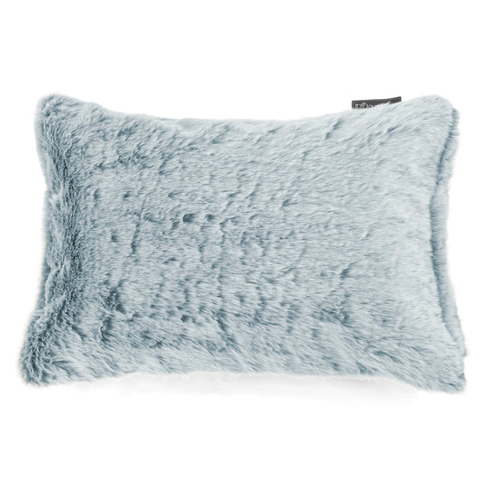 Kissen 35 x 50cm - Kaninchen Kunstfell Pastellblau 01