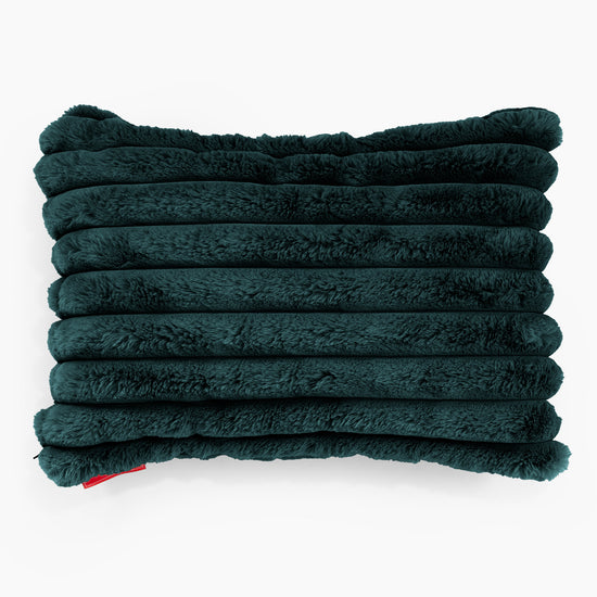 Dekokissen / Sofa Kissenbezug 35 x 50cm - Ultra Plüsch Cord Blaugrün 01