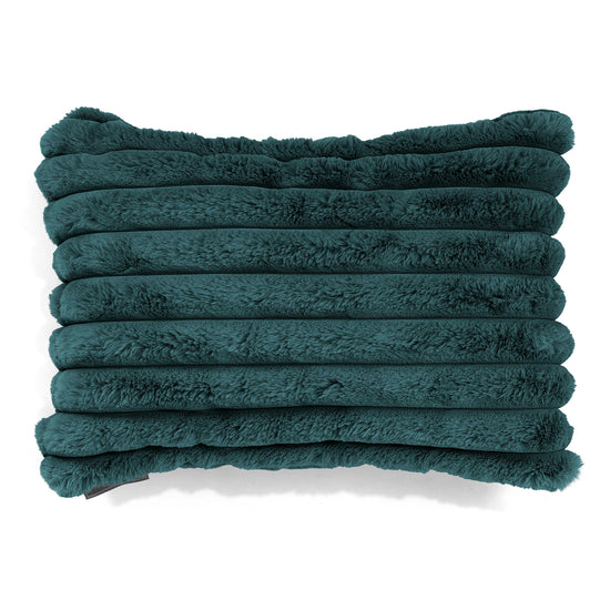 Dekokissen / Sofa Kissenbezug 35 x 50cm - Ultra Plüsch Cord Blaugrün 01