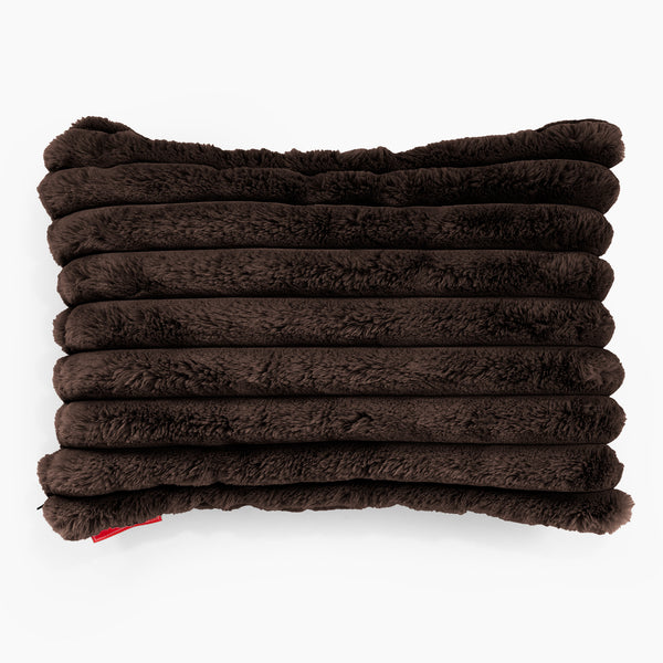 Dekokissen / Sofa Kissenbezug 35 x 50cm - Ultra Plüsch Cord Nussbraun 01