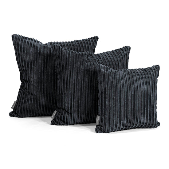 Kissen 47 x 47cm - Cord Schwarz 02