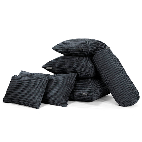 Kissen 47 x 47cm - Cord Schwarz 04