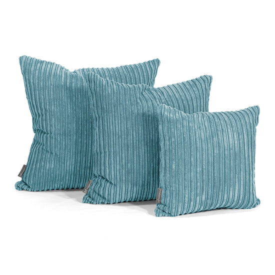 Kissen 47 x 47cm - Cord Türkis 02