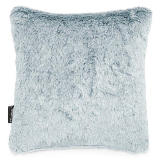 Kissen 47 x 47cm - Kaninchen Kunstfell Pastellblau 01