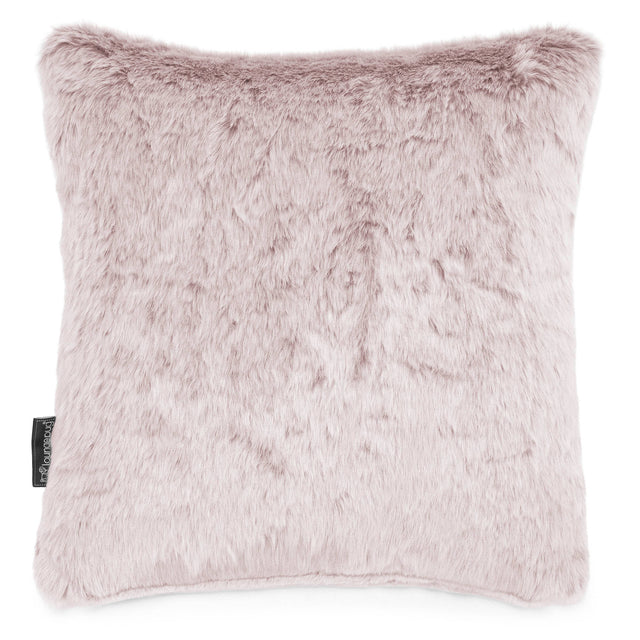 Kissen 47 x 47cm - Kaninchen Kunstfell Pastellrosa 01