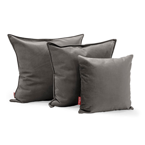 Kissen 47 x 47cm - Samt Schiefergrau 02