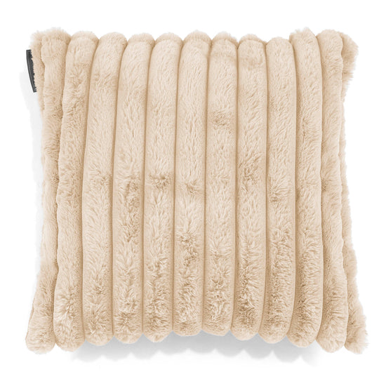 Dekokissen / Sofa Kissenbezug 47 x 47cm - Ultra Plüsch Cord Creme 01