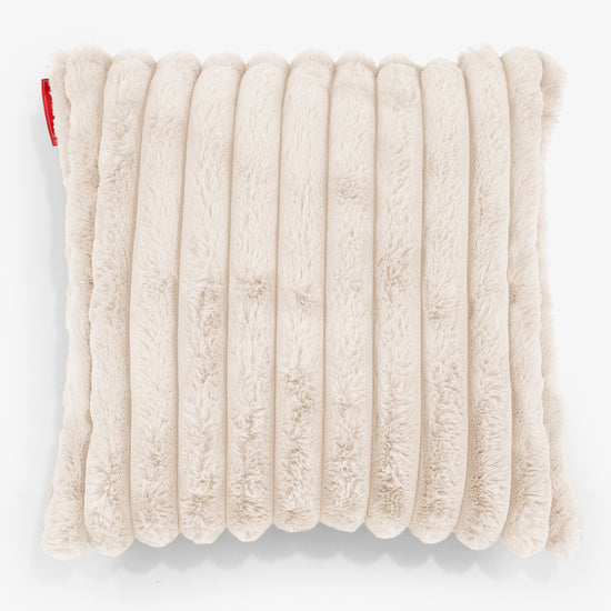 Dekokissen / Sofa Kissenbezug 47 x 47cm - Ultra Plüsch Cord Creme 01