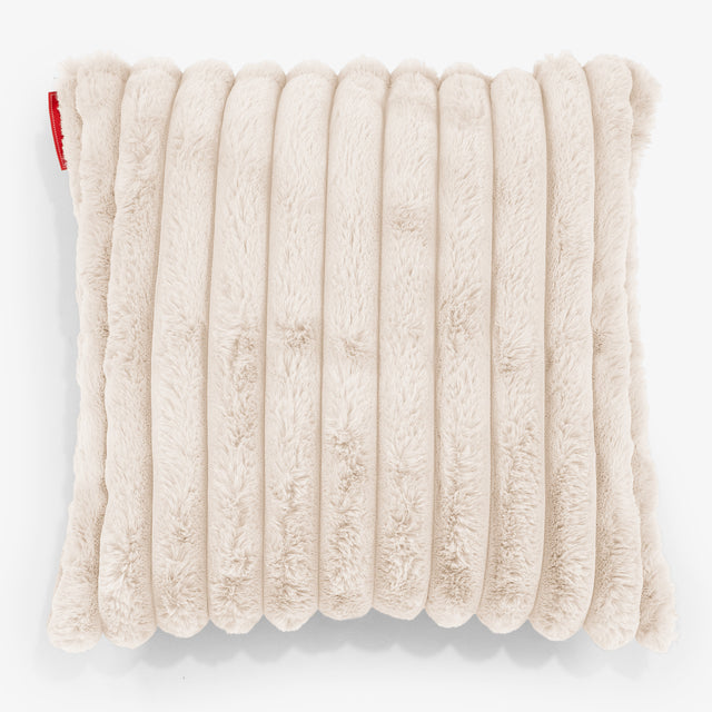 Dekokissen / Sofa Kissenbezug 47 x 47cm - Ultra Plüsch Cord Creme 01
