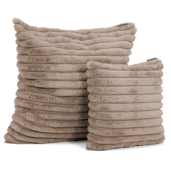 Dekokissen / Sofa Kissenbezug 47 x 47cm - Ultra Plüsch Cord Nerzfarben 02