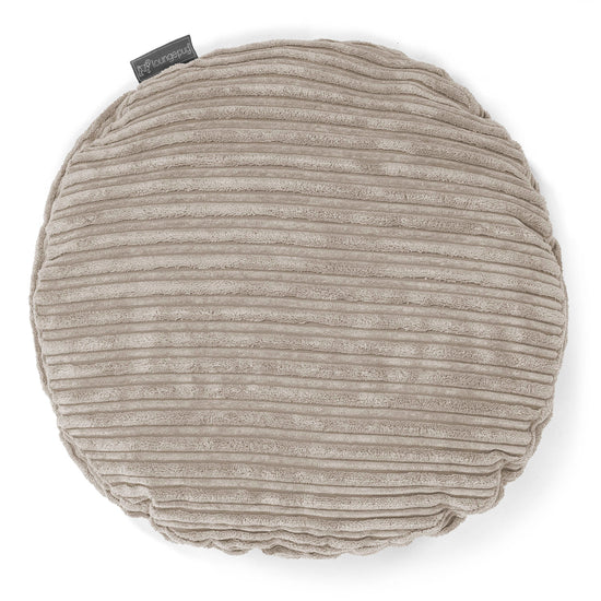 Kissen Rund 50cm - Cord Nerzfarben 01