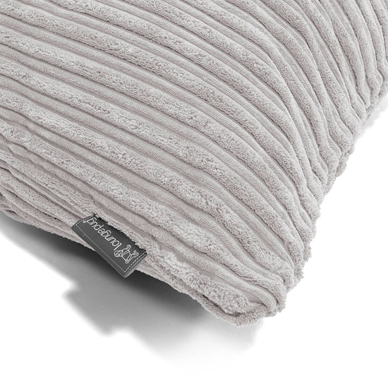 Dekokissen / Sofa Kissenbezug Rund 50cm - Cord Silber 02
