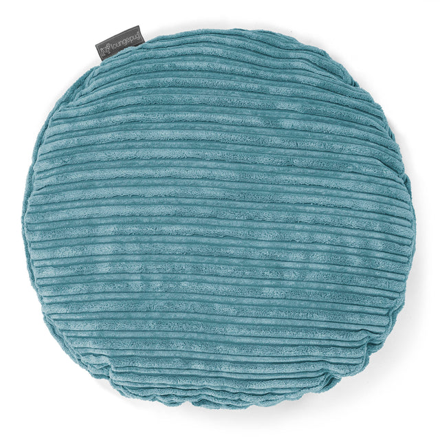Kissen Rund 50cm - Cord Türkis 01