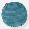 Kissen Rund 50cm - Cord Türkis 01
