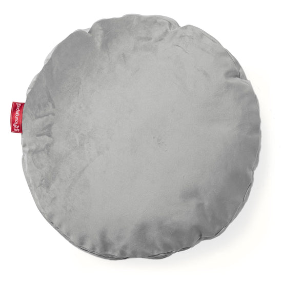 Kissen Rund 50cm - Samt Silber 01