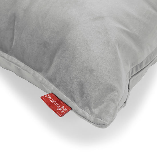 Kissen Rund 50cm - Samt Silber 02