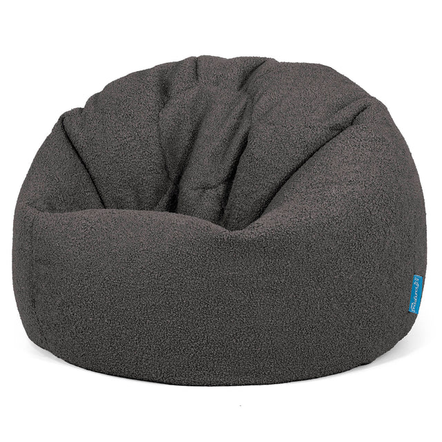 Klassicher Kindersessel Sitzsack 1-5 jahren - Bouclé Graphitgrau_01