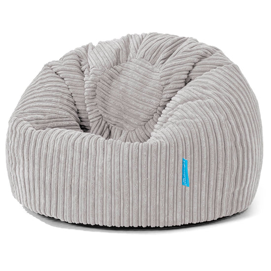 Klassicher Kindersessel Sitzsack 1-5 jahren - Cord Silber_01