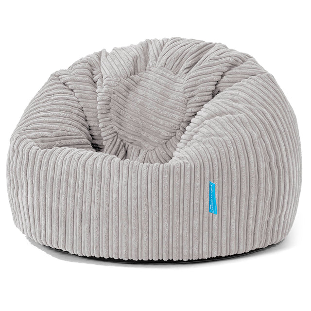 Klassicher Kindersessel Sitzsack 1-5 jahren - Cord Silber_01