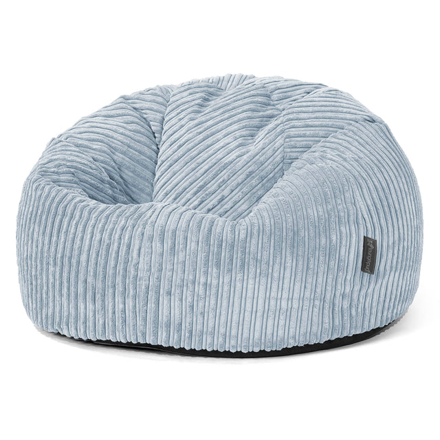 Klassischer Sitzsack Sessel - Cord Baby Blau 01