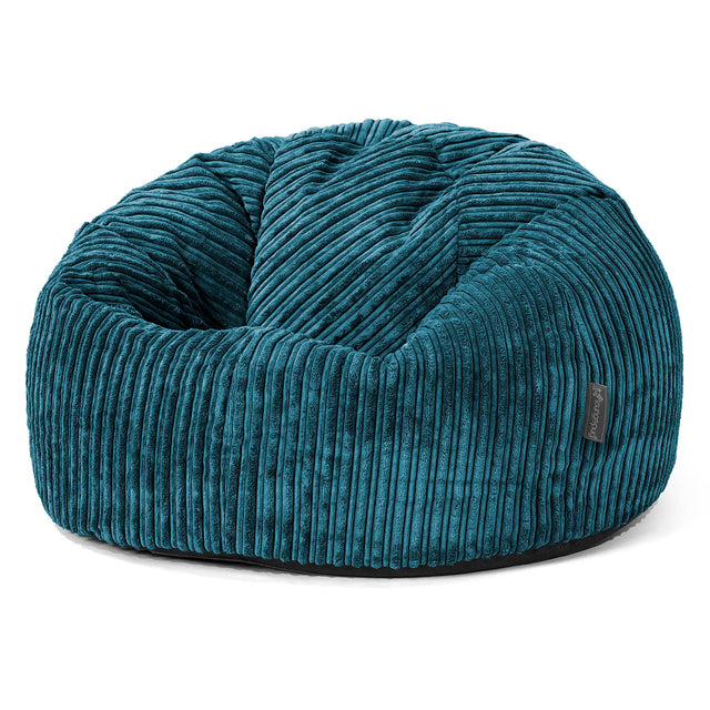 Klassischer Sitzsack Sessel - Cord Blaugrün 01