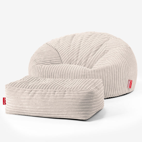 Kinder Sitzsack Sofa 6-14 Jahre - Cord Creme 03