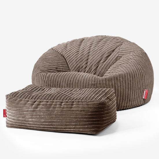 Kinder Sitzsack Sofa 6-14 Jahre - Cord Mocca 03