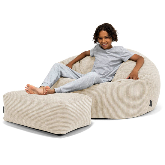 Kinder Sitzsack Sofa 6-14 Jahre - Pom-Pom Creme 01