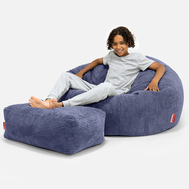 Kinder Sitzsack Sofa 6-14 Jahre - Pom-Pom Lila 01