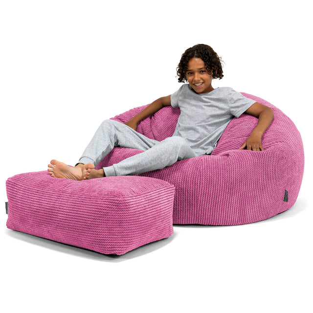 Kinder Sitzsack Sofa 6-14 Jahre - Pom-Pom Pink 01